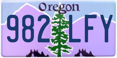 OR license plate 982LFY
