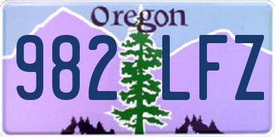 OR license plate 982LFZ