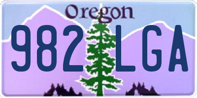 OR license plate 982LGA