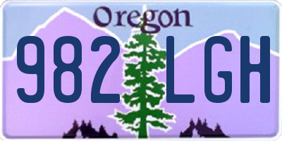 OR license plate 982LGH
