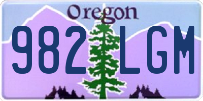 OR license plate 982LGM