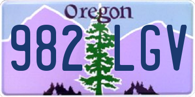 OR license plate 982LGV