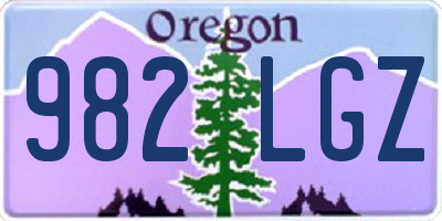 OR license plate 982LGZ