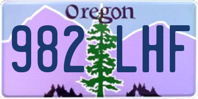 OR license plate 982LHF