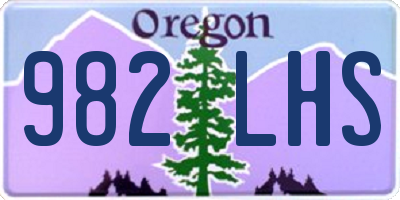 OR license plate 982LHS