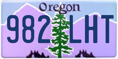 OR license plate 982LHT