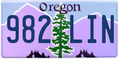 OR license plate 982LIN