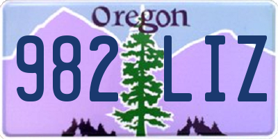 OR license plate 982LIZ