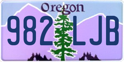 OR license plate 982LJB