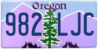 OR license plate 982LJC