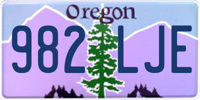 OR license plate 982LJE