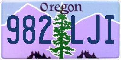 OR license plate 982LJI