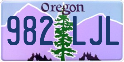 OR license plate 982LJL