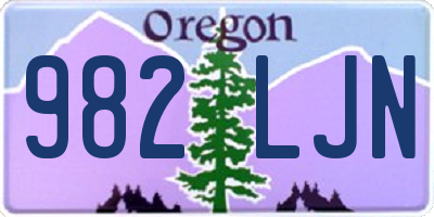 OR license plate 982LJN