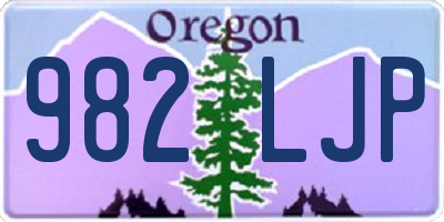 OR license plate 982LJP