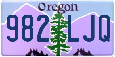OR license plate 982LJQ