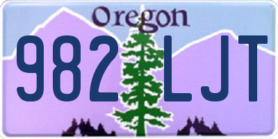 OR license plate 982LJT