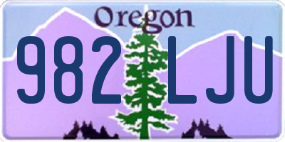 OR license plate 982LJU