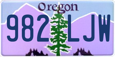 OR license plate 982LJW