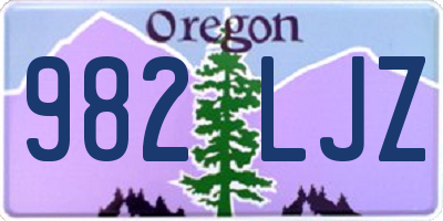 OR license plate 982LJZ