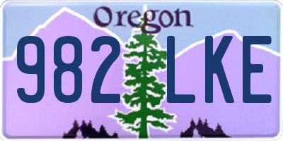 OR license plate 982LKE