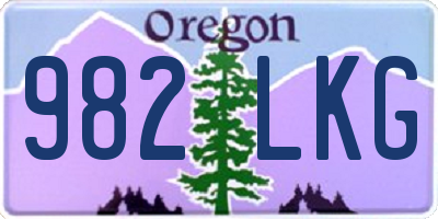 OR license plate 982LKG
