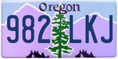 OR license plate 982LKJ