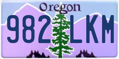 OR license plate 982LKM