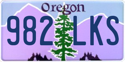 OR license plate 982LKS