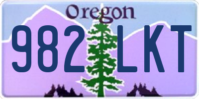 OR license plate 982LKT