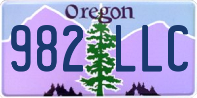 OR license plate 982LLC