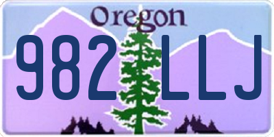 OR license plate 982LLJ