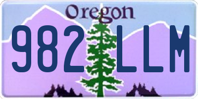 OR license plate 982LLM