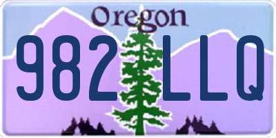 OR license plate 982LLQ