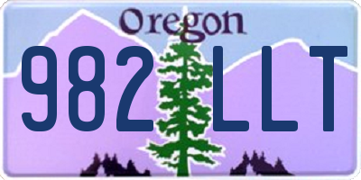 OR license plate 982LLT