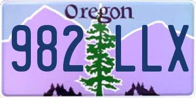 OR license plate 982LLX
