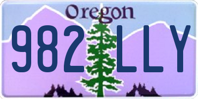 OR license plate 982LLY