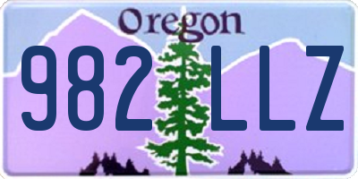 OR license plate 982LLZ