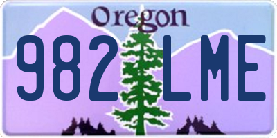 OR license plate 982LME