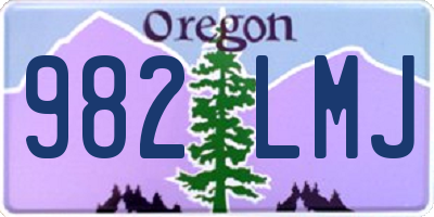 OR license plate 982LMJ