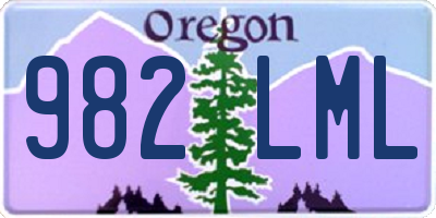 OR license plate 982LML