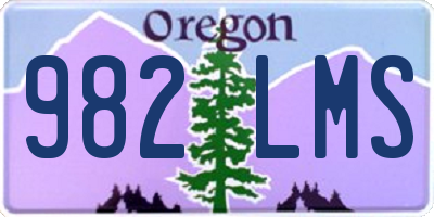 OR license plate 982LMS