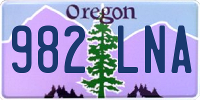 OR license plate 982LNA