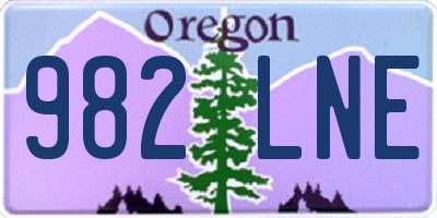 OR license plate 982LNE