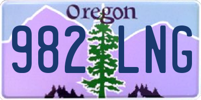 OR license plate 982LNG