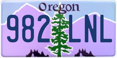 OR license plate 982LNL