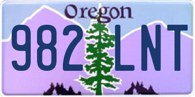 OR license plate 982LNT