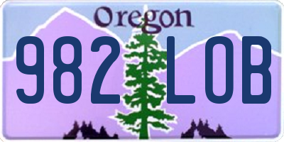 OR license plate 982LOB