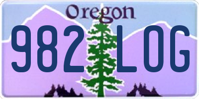 OR license plate 982LOG