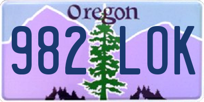 OR license plate 982LOK